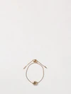 anagram brass bracelet with drawstring closure