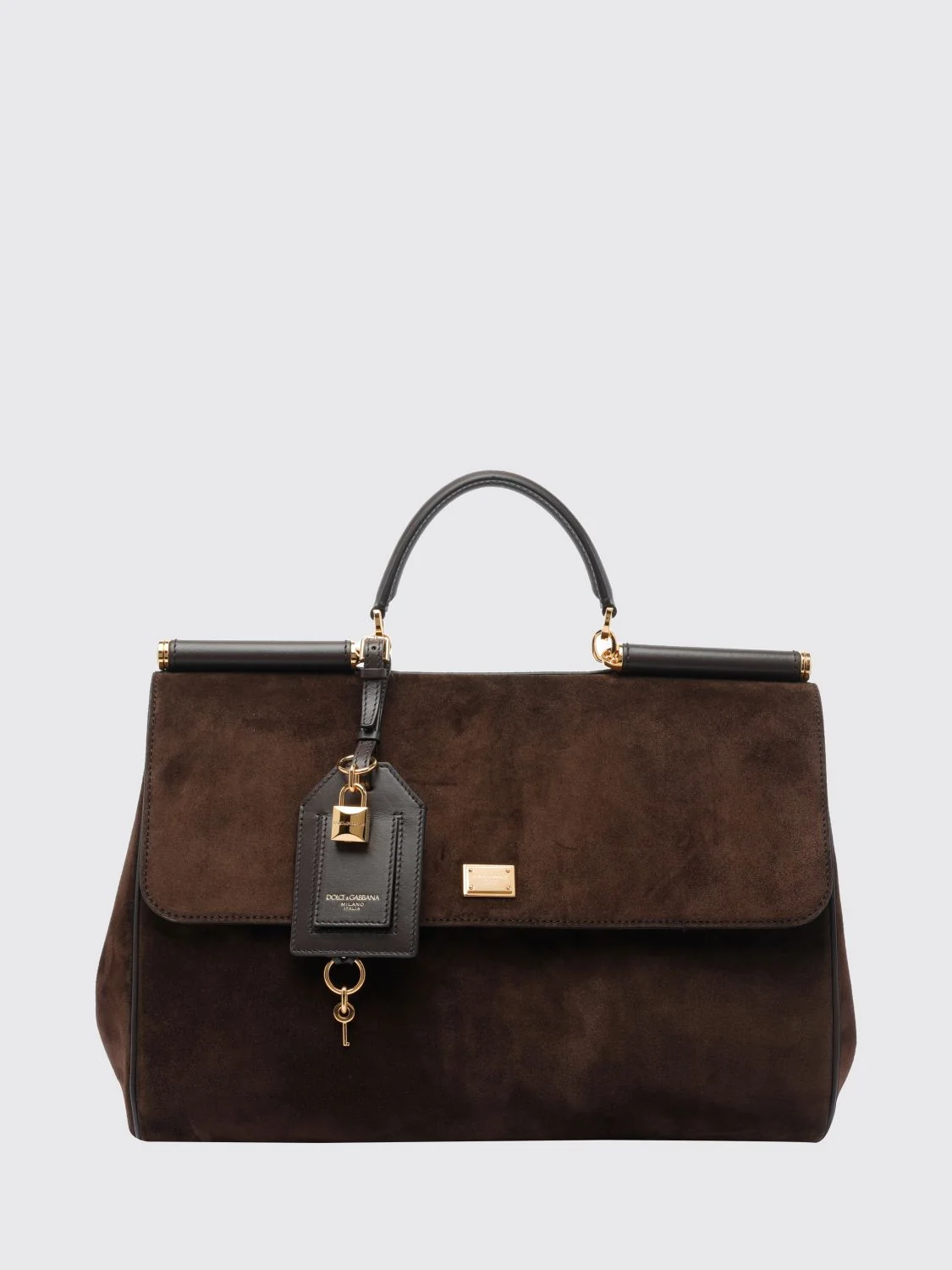 DOLCE amp; GABBANA OS my sicily suede handbag with charm