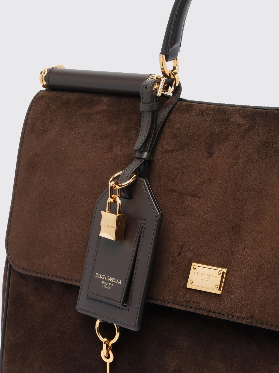 my sicily suede handbag with charm