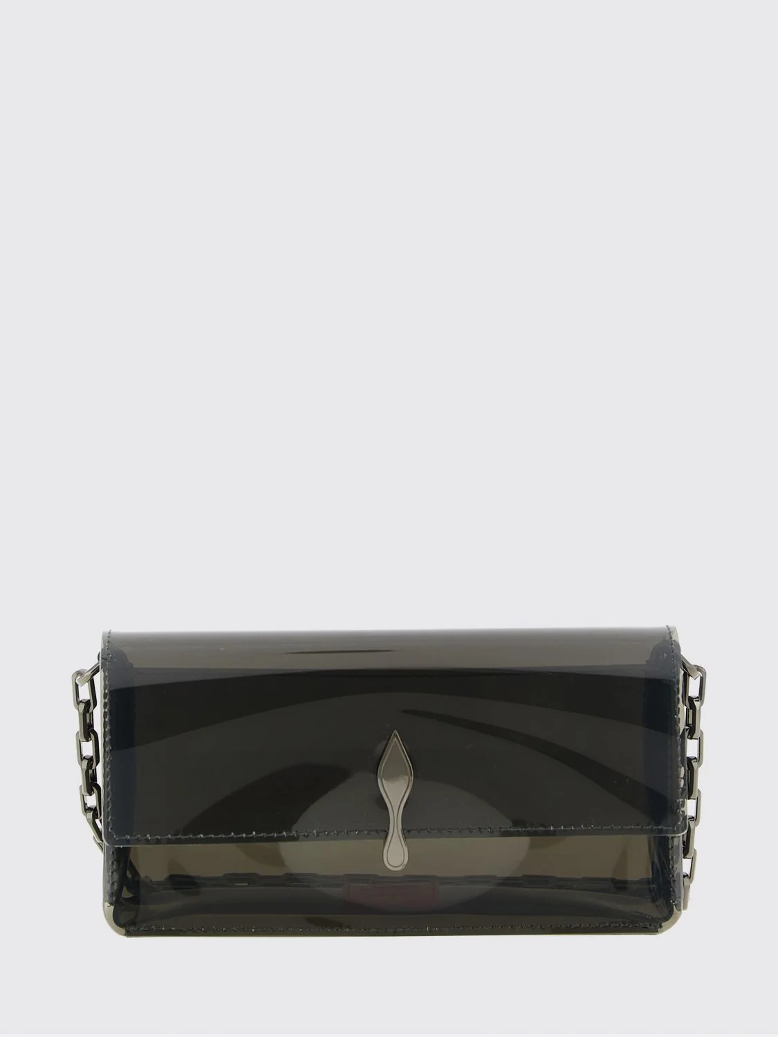 bettina pvc mini crossbody bag with metallic logo