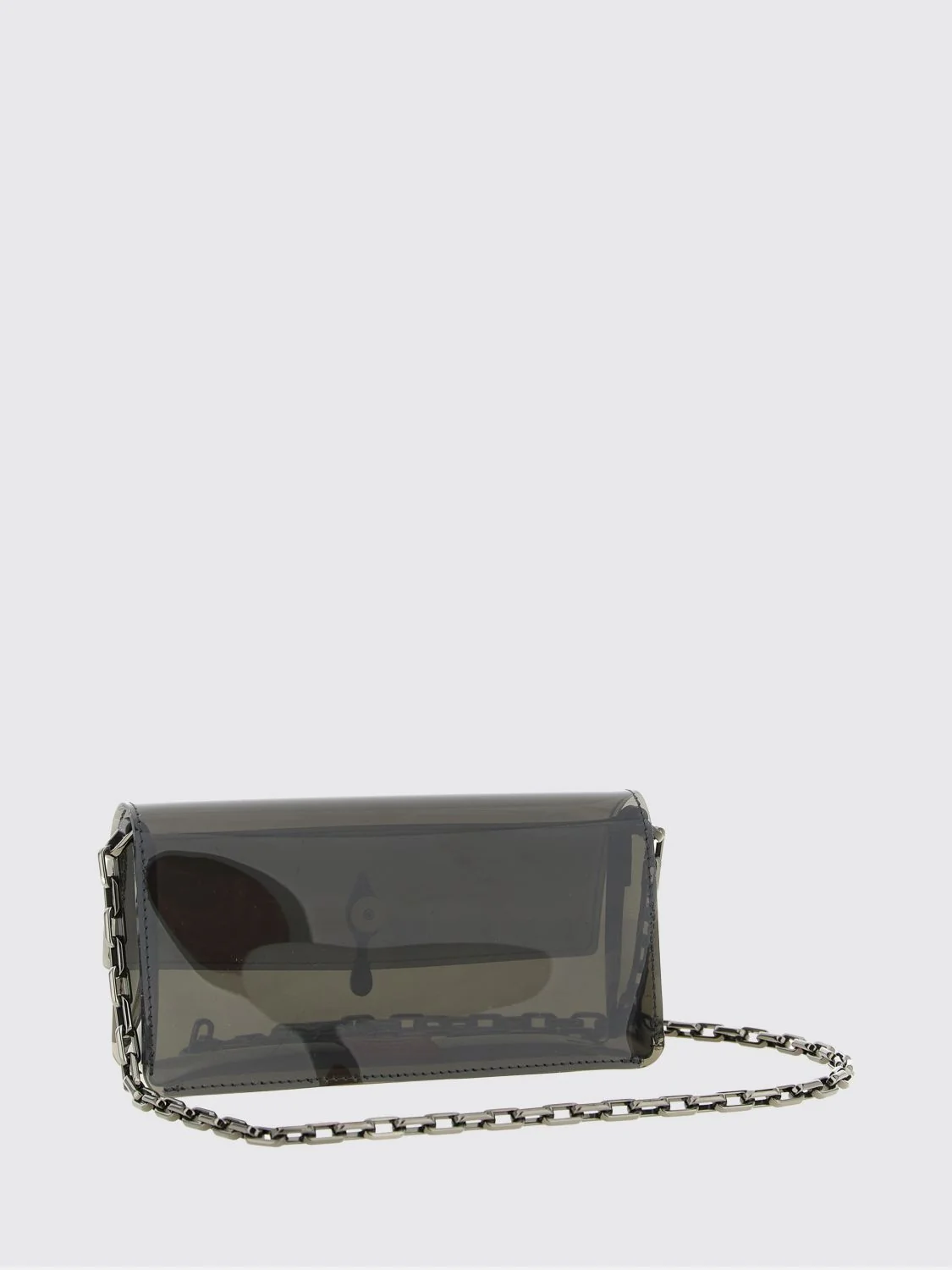 bettina pvc mini crossbody bag with metallic logo