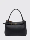 grained calf leather shoulder bag with t timeless logo and hook closure