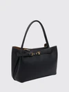 grained calf leather shoulder bag with t timeless logo and hook closure