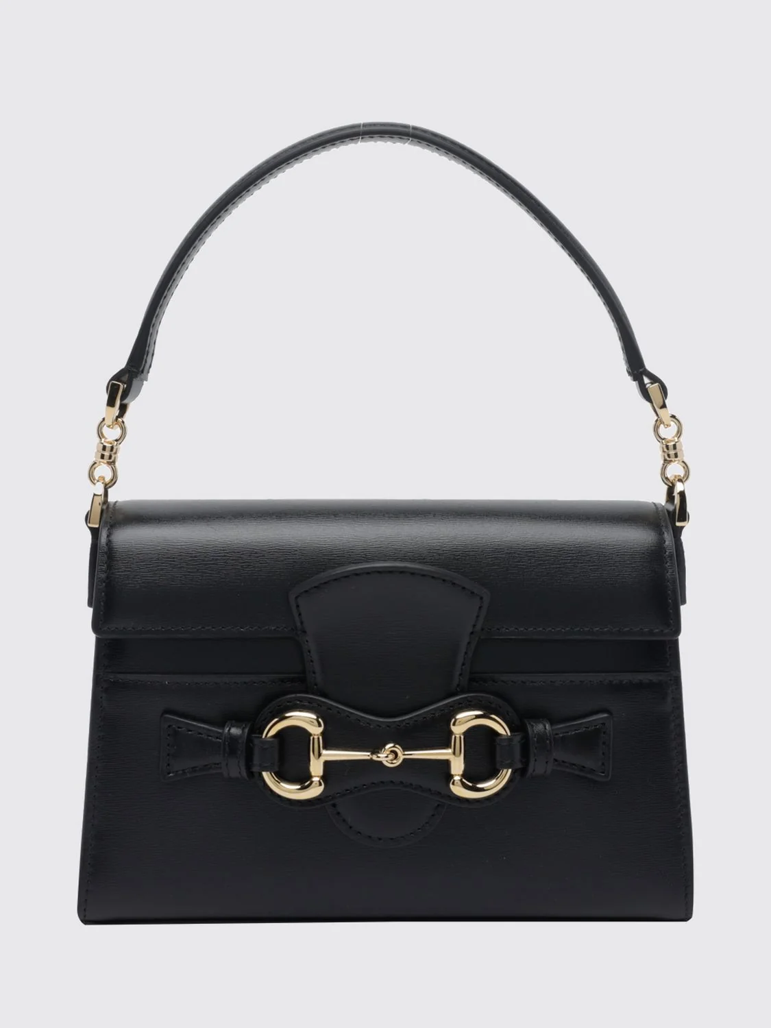horsebit duomo smooth calf leather mini handbag with logo detail