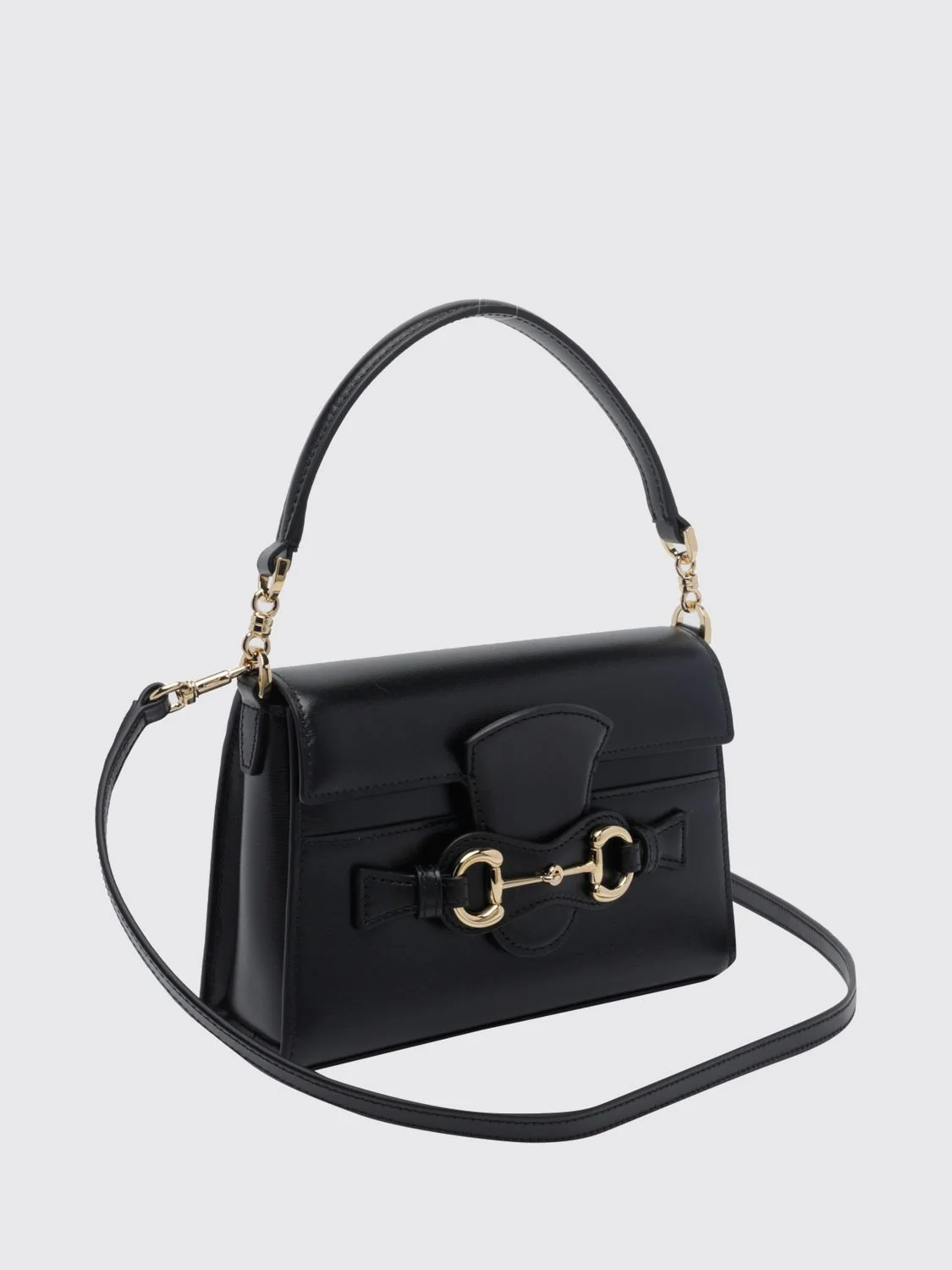 horsebit duomo smooth calf leather mini handbag with logo detail