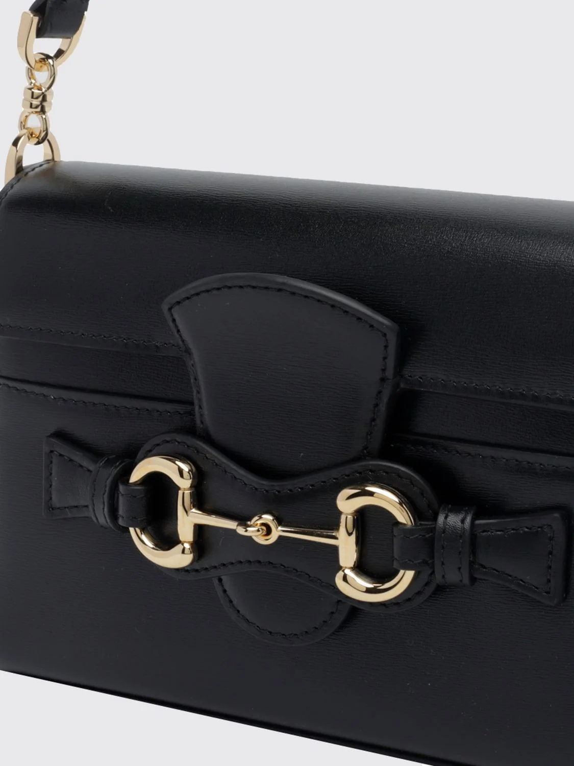 horsebit duomo smooth calf leather mini handbag with logo detail