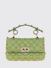 rockstud quilted twill mini bag with studs