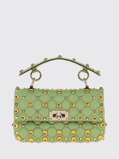 rockstud quilted twill mini bag with studs