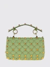 rockstud quilted twill mini bag with studs
