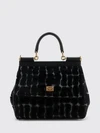 sicily velvet and calfskin handbag