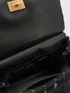 sicily velvet and calfskin handbag