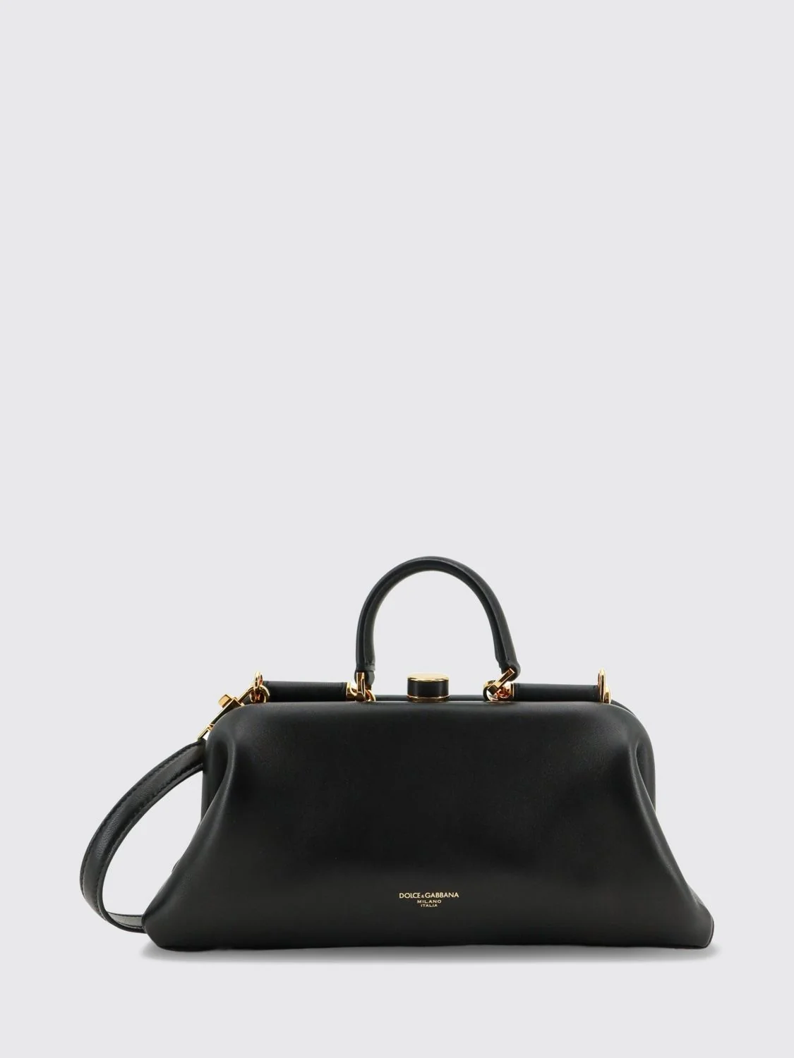 DOLCE amp; GABBANA OS grandma nappa leather handbag with tubular handle