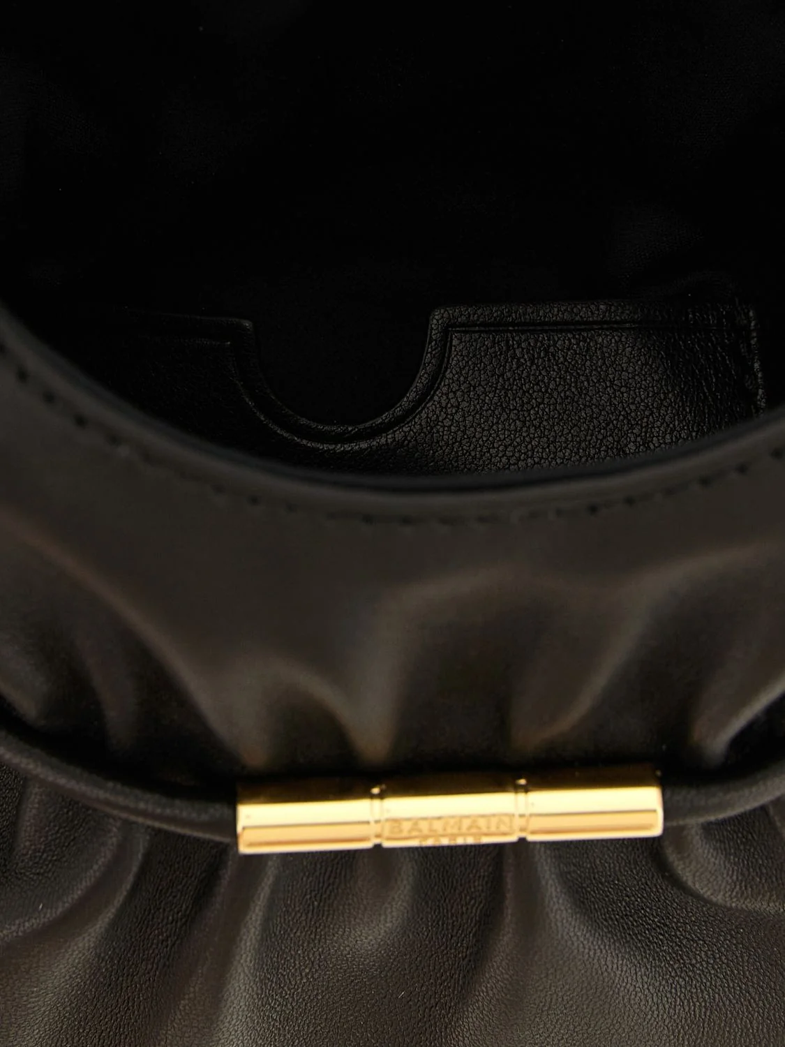 sphynx ruched lambskin mini bag with adjustable handle
