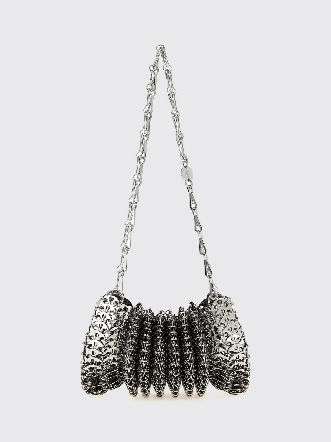 RABANNE OS iconic chain 1969 bag in steel metal mesh with magnetic closure