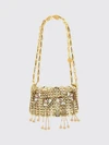 1969 nano bag in metal mesh with crystals and decorative fringes