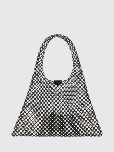 one piece perforated leather tote bag with inner pouch