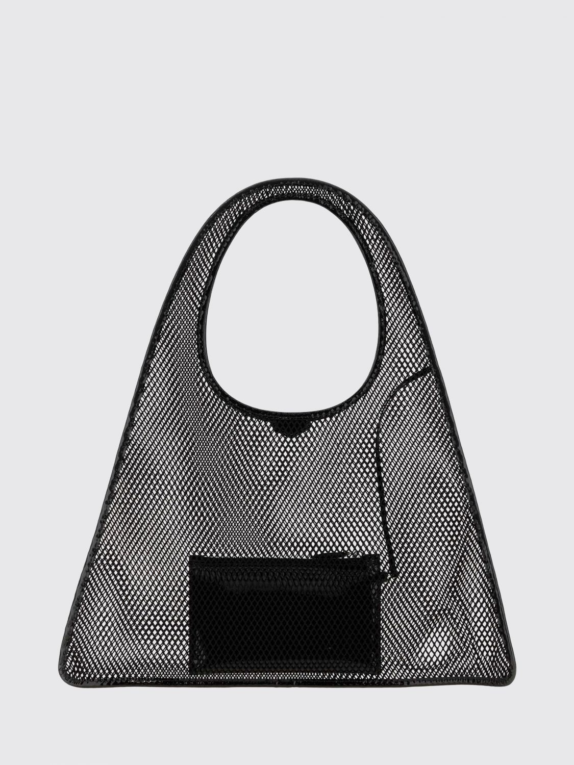 ALAÏA OS one piece perforated polyester tote bag with leather trim
