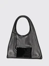 one piece perforated polyester tote bag with leather trim