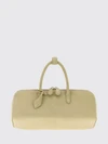 delta handbag in nubuck with double handle and logo charm