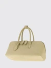 delta handbag in nubuck with double handle and logo charm