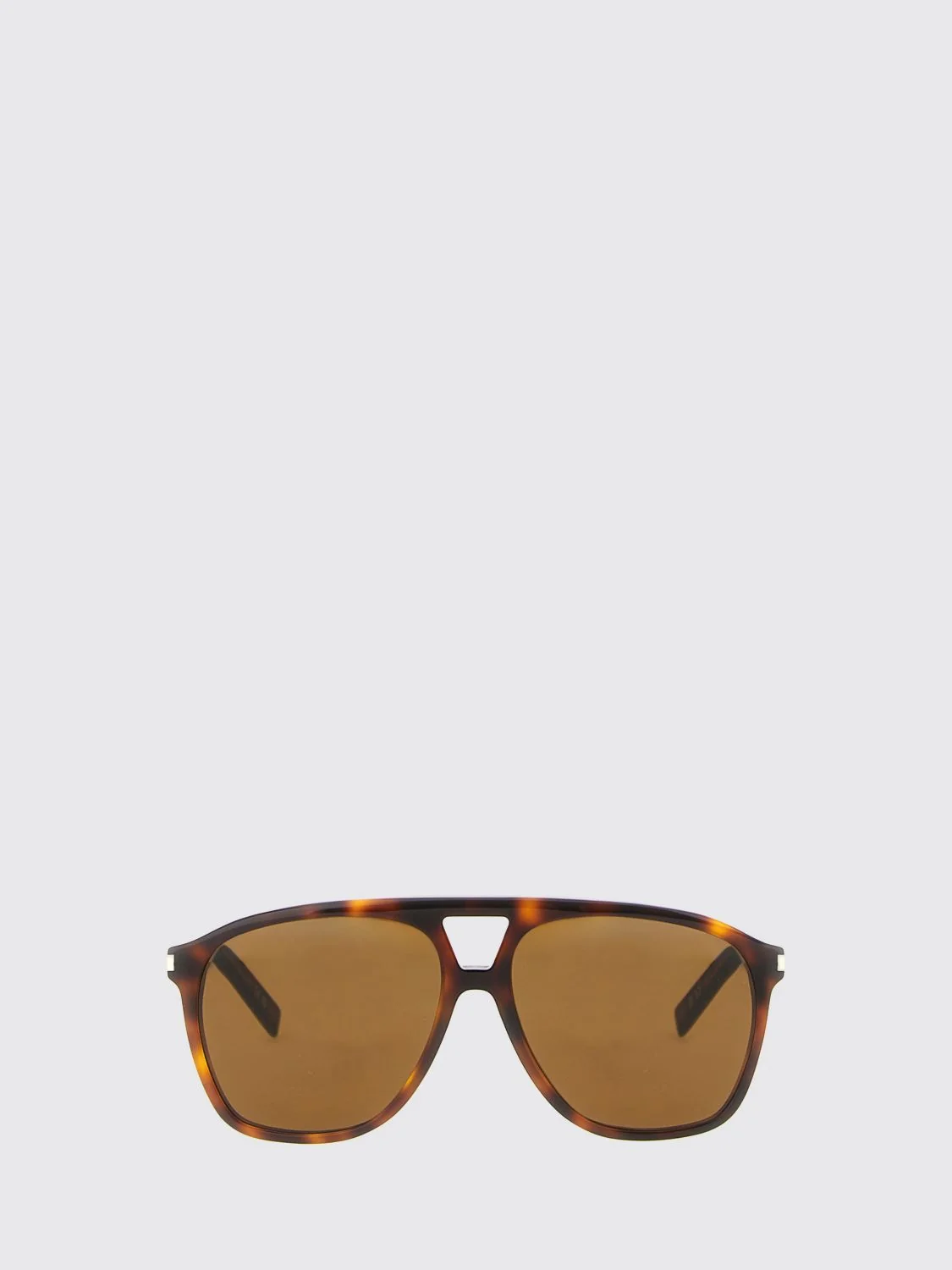 SAINT LAURENT OS aviator sunglasses in tortoiseshell acetate with double bridge