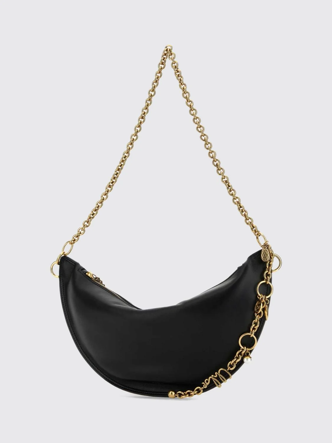 chloé icons hobo bag in lambskin with metal mesh handle