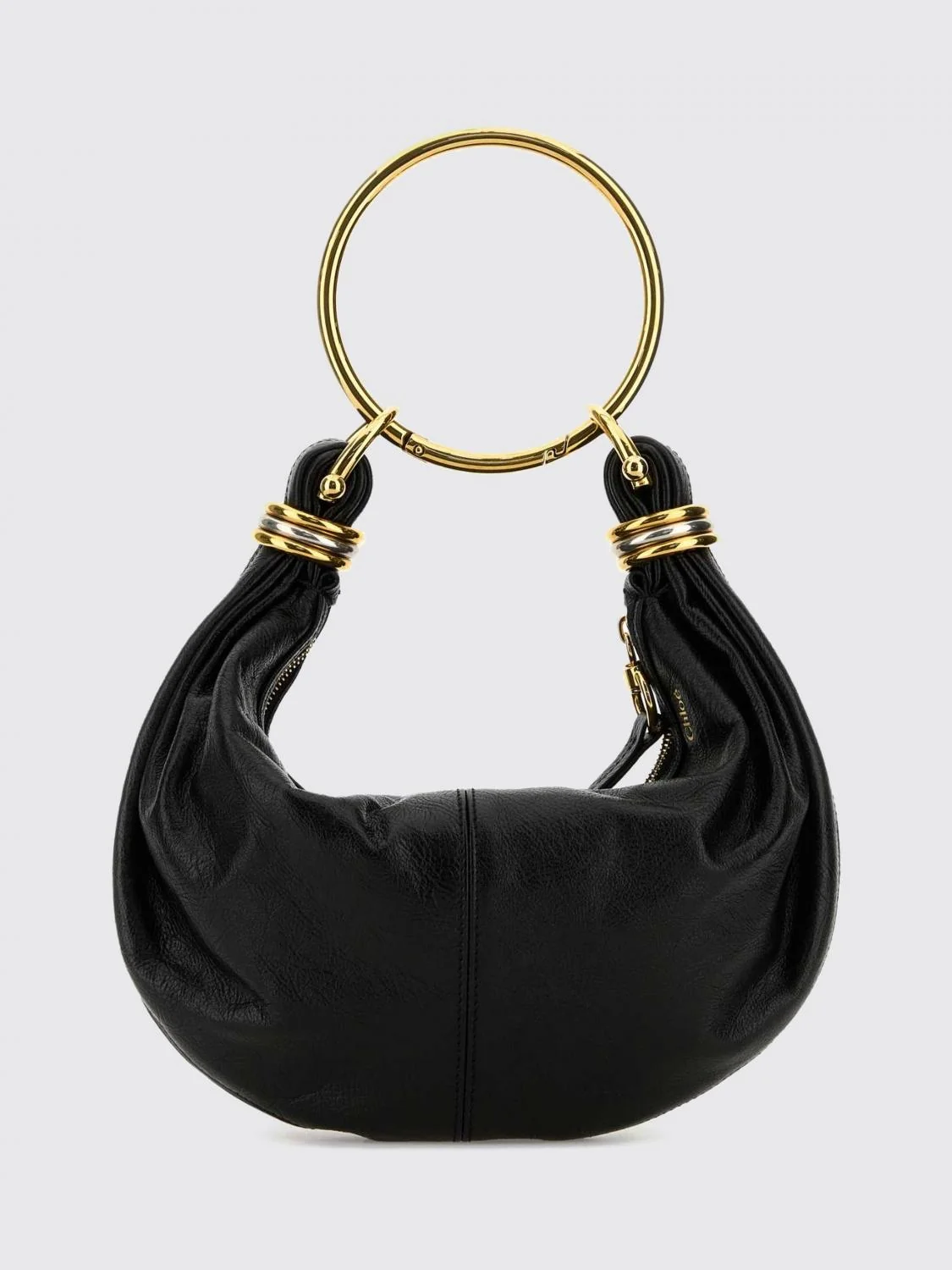 CHLOÉ OS chloé bracelet smooth calfskin leather handbag with metallic handle