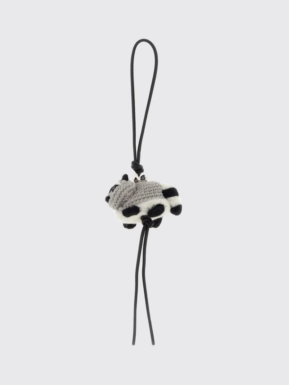 LOEWE OS raccoon keychain in raccoon shape in wool felt and calfskin