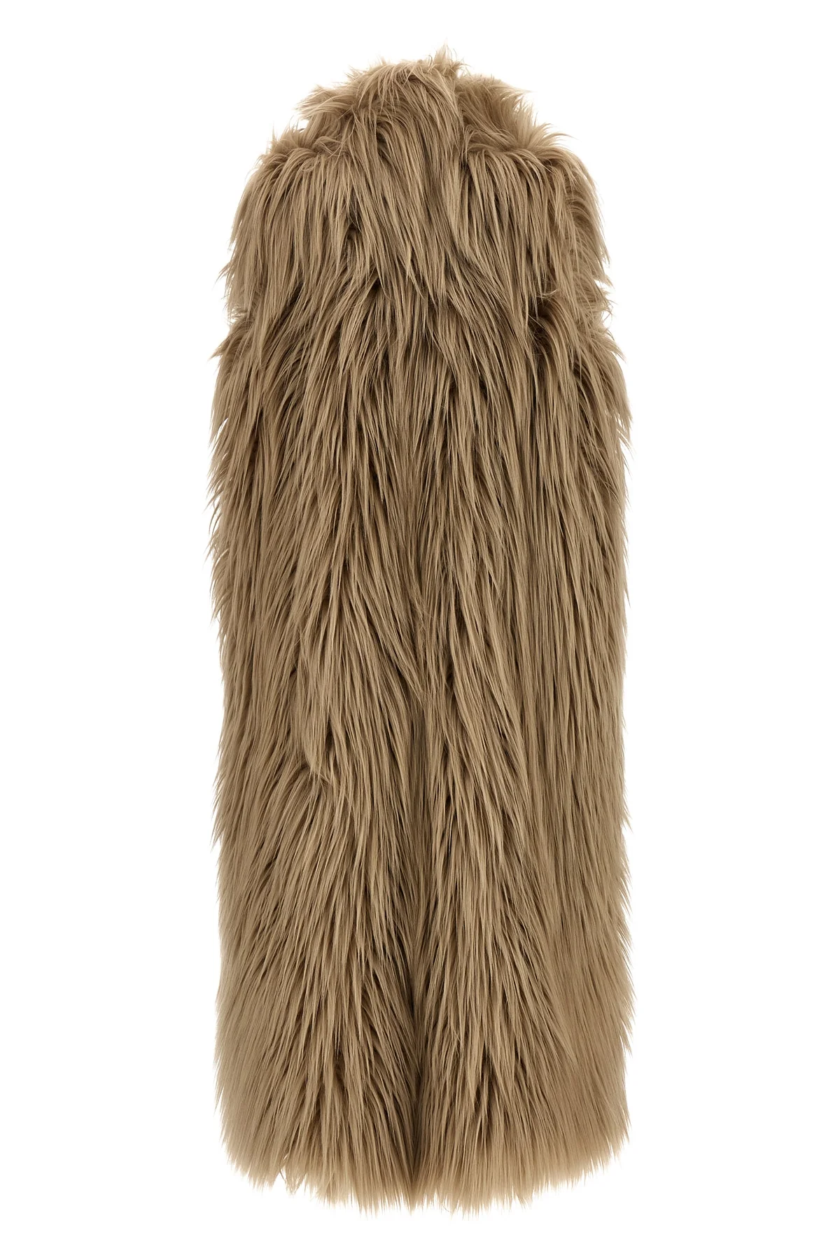 ice long vest in long-haired faux fur