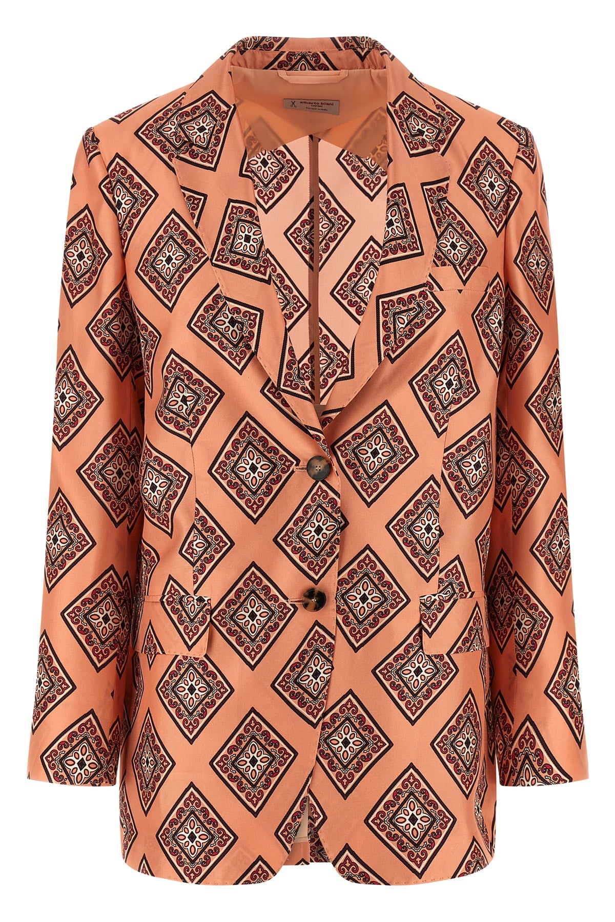 single-breasted silk blazer
