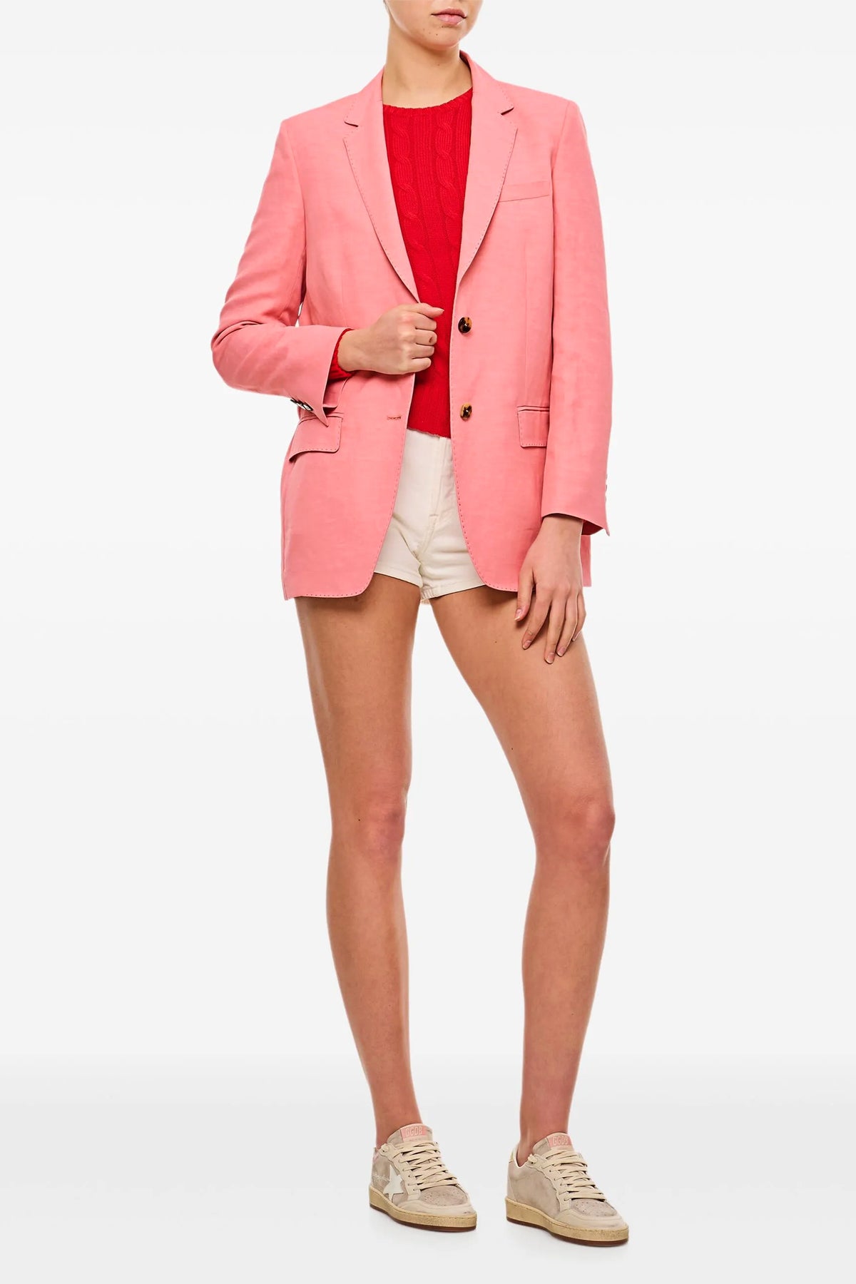 ALBERTO BIANI 40 america blazer in unlined linen blend