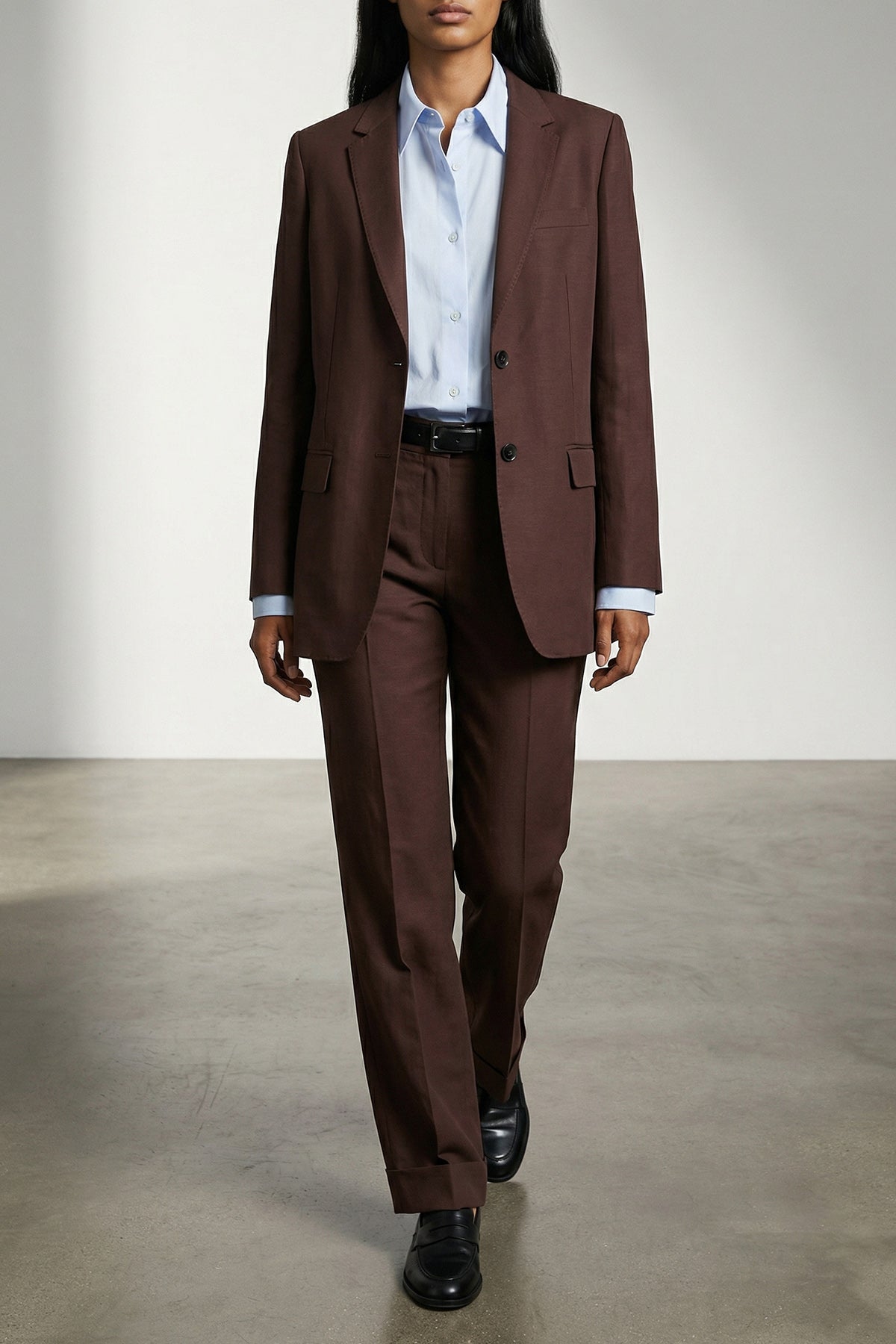 ALBERTO BIANI 40 america single-breasted blazer in viscose and linen blend