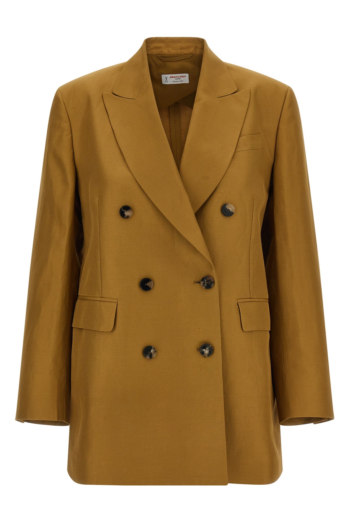 ALBERTO BIANI 40 double-breasted blazer in viscose and linen blend
