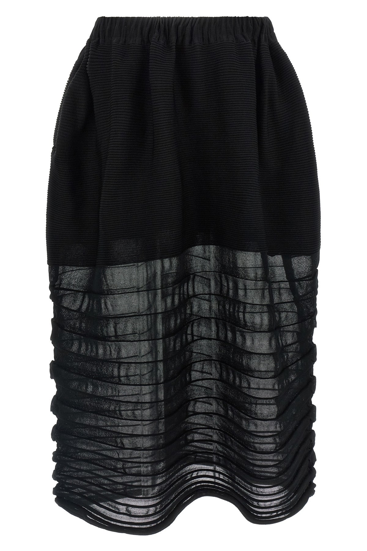 ISSEY MIYAKE 2 moving knit fabric midi skirt