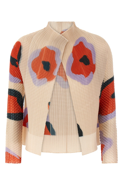 verve pleats top cardigan in pleated fabric