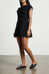 mini corrugated knit dress in ribbed fabric