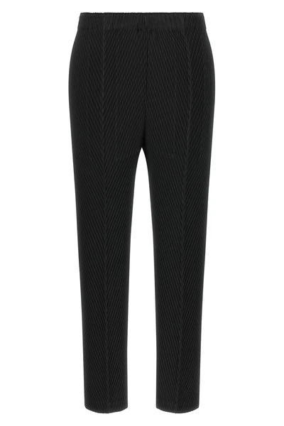 the rhombus pleats issey miyake cropped pants redefine the silhouette through