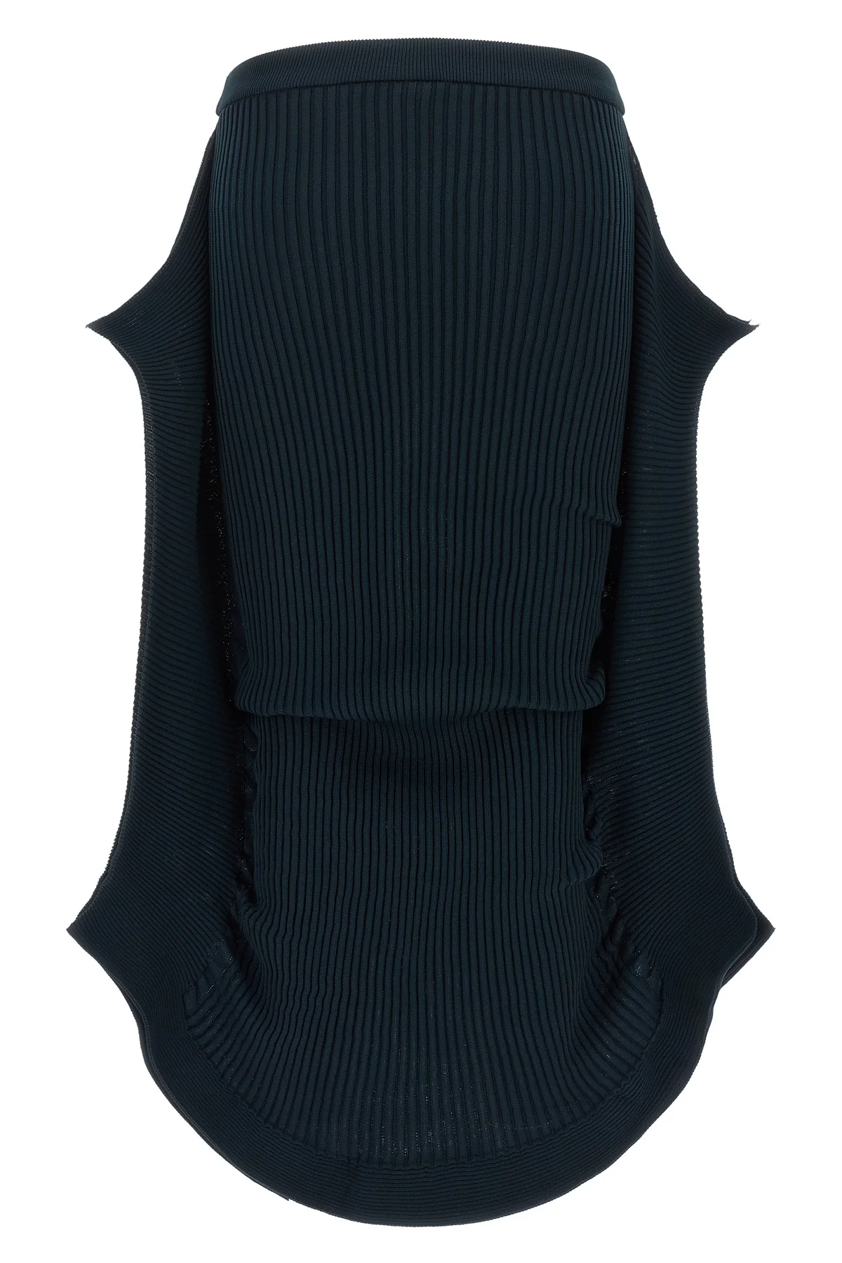 the skirt issey miyake prance redefines the volumes through a rigorous three-d