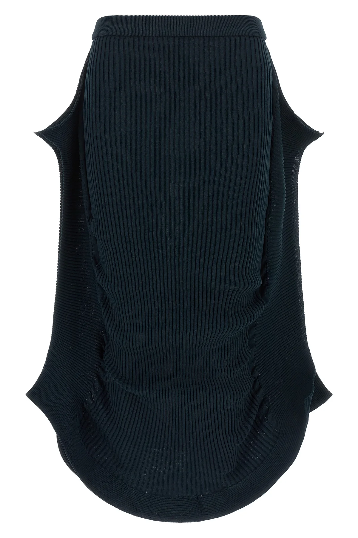 the skirt issey miyake prance redefines the volumes through a rigorous three-d