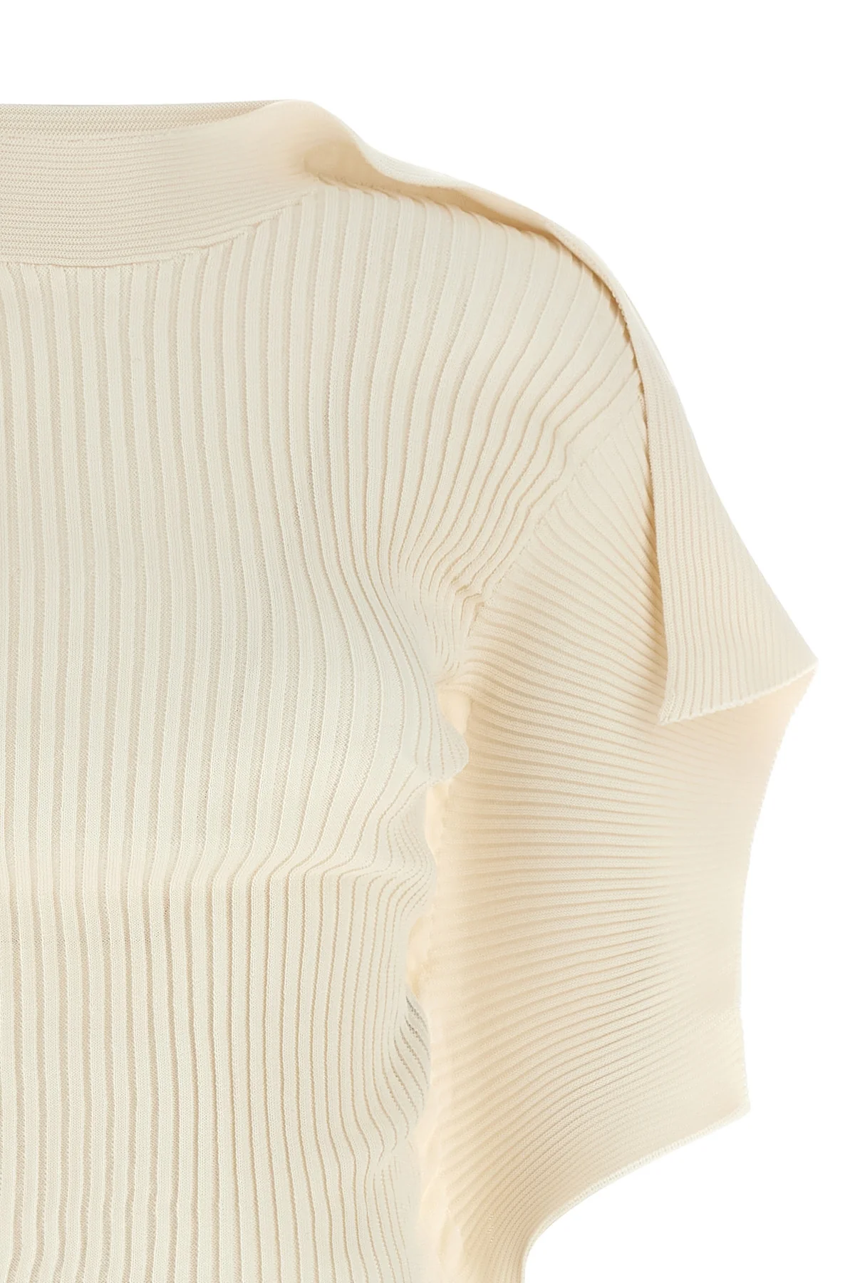 the prance issey miyake top redefines the codes of knitwear through a sculptur