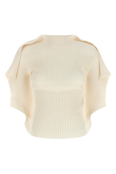 the prance issey miyake top redefines the codes of knitwear through a sculptur