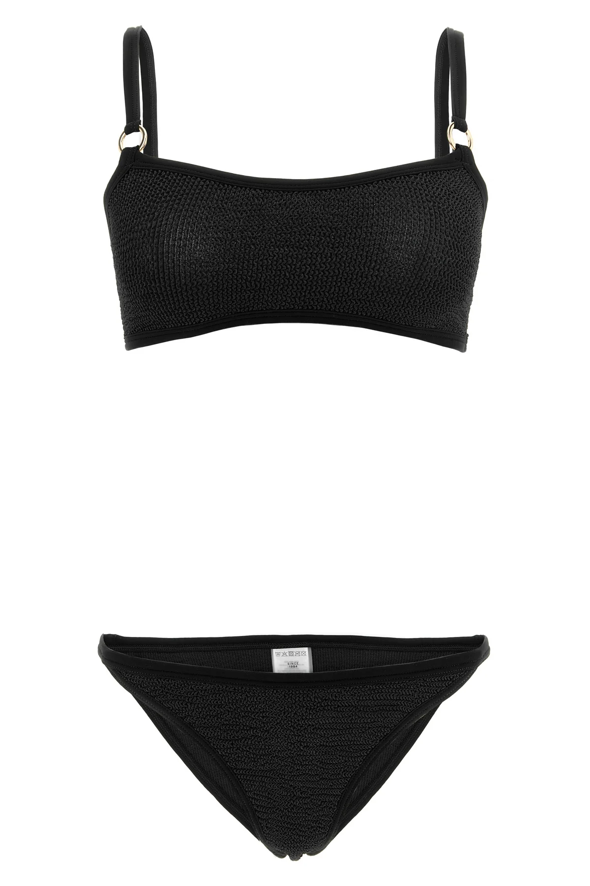 HUNZA G OS the hunza g iris bikini redefines beachwear aesthetics through an essential silh