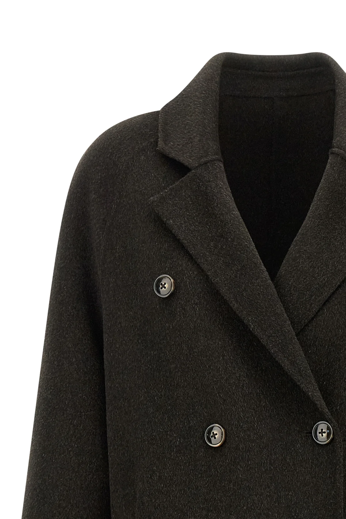 the irvin loulou studio double-breasted coat establishes a rigorous approach to