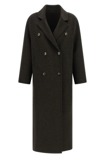 the irvin loulou studio double-breasted coat establishes a rigorous approach to