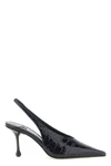 jimmy choo isa slingbacks feature a tapered toe silhouette and a sculptural te
