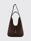 grained calfskin hobo bag with monogram logo