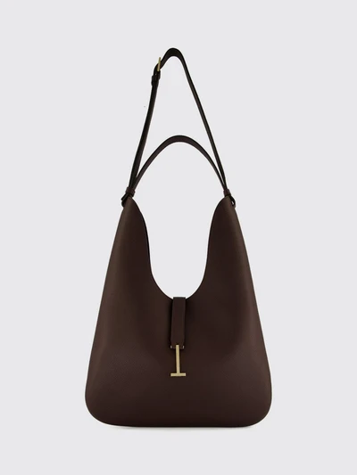 grained calfskin hobo bag with monogram logo