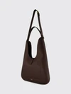 grained calfskin hobo bag with monogram logo