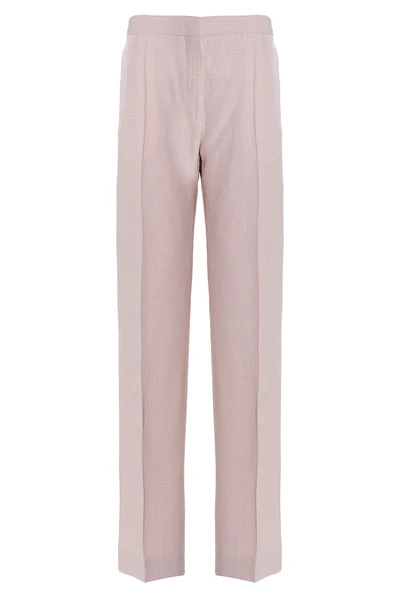 tailored viscose and silk blend slim pants