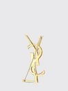cassandre ysl monogram brooch in golden brass